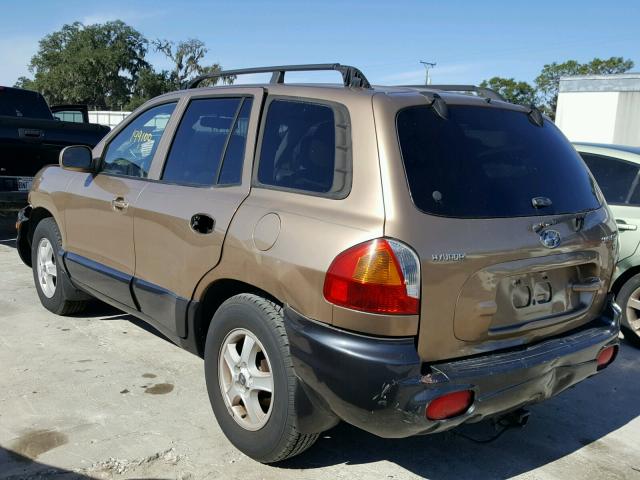 KM8SC13D12U314008 - 2002 HYUNDAI SANTA FE G GOLD photo 3