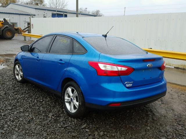 1FADP3F22EL446671 - 2014 FORD FOCUS SE BLUE photo 3