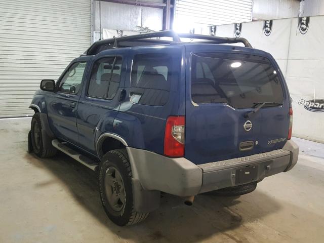 5N1ED28T03C678590 - 2003 NISSAN XTERRA XE BLUE photo 3