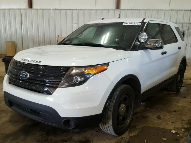 1FM5K8AR2EGA76129 - 2014 FORD EXPLORER P WHITE photo 2