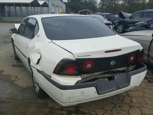 2G1WF55K259281899 - 2005 CHEVROLET IMPALA WHITE photo 3