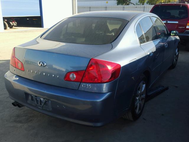 JNKCV51E45M202358 - 2005 INFINITI G35 BLUE photo 4