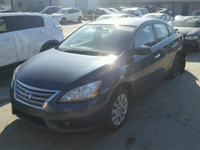 3N1AB7AP1DL659039 - 2013 NISSAN SENTRA S GRAY photo 2