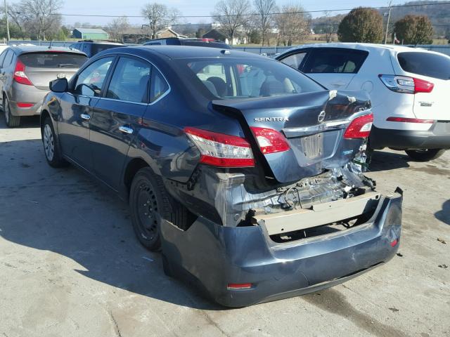 3N1AB7AP1DL659039 - 2013 NISSAN SENTRA S GRAY photo 3