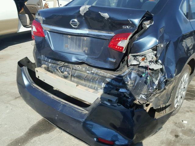 3N1AB7AP1DL659039 - 2013 NISSAN SENTRA S GRAY photo 9