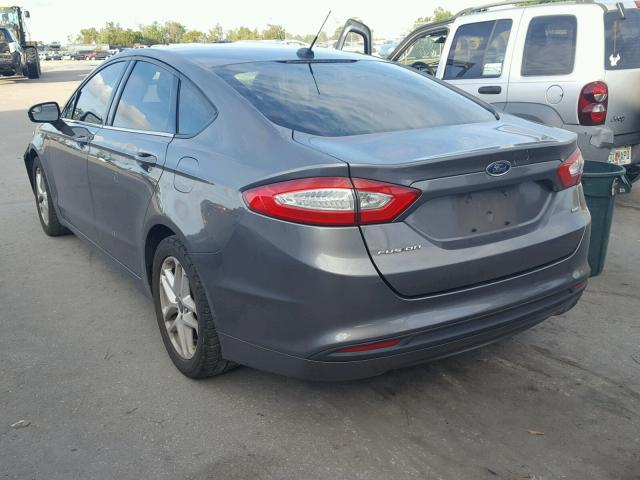 3FA6P0H79DR293075 - 2013 FORD FUSION SE CHARCOAL photo 3