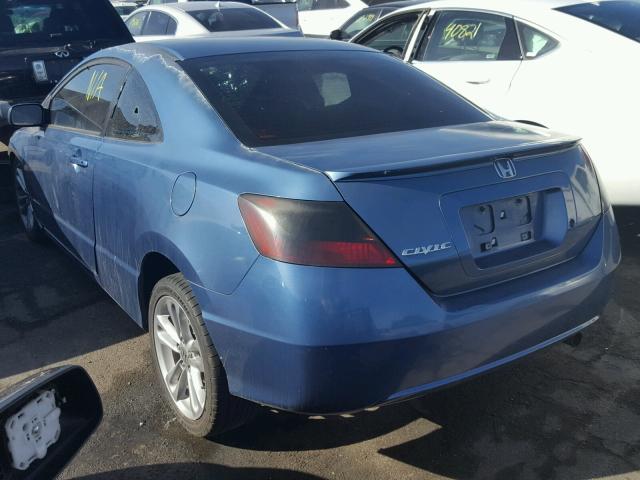 2HGFG126X6H545867 - 2006 HONDA CIVIC LX BLUE photo 3