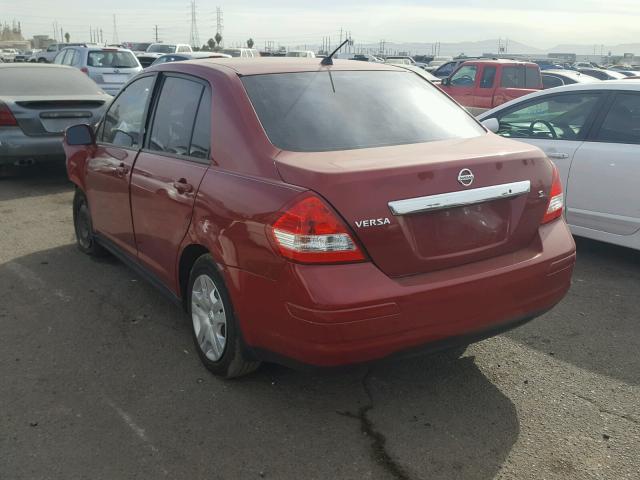 3N1BC1APXAL427940 - 2010 NISSAN VERSA S RED photo 3