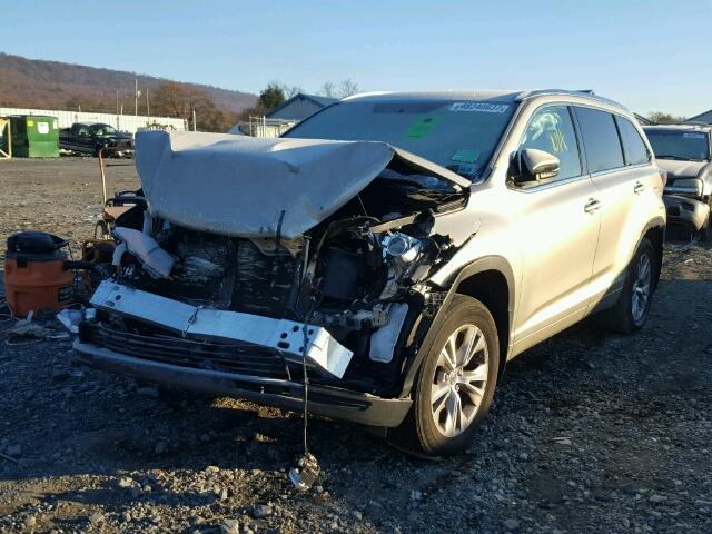 5TDJKRFH1FS213321 - 2015 TOYOTA HIGHLANDER GOLD photo 2