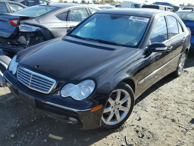 WDBRF40J94A560412 - 2004 MERCEDES-BENZ C 230K SPO BLACK photo 2