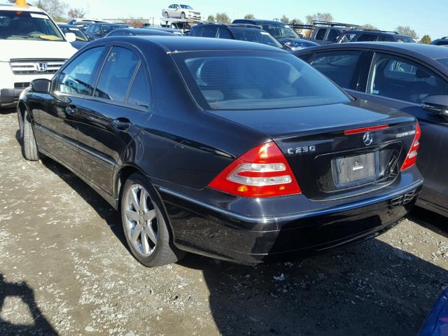 WDBRF40J94A560412 - 2004 MERCEDES-BENZ C 230K SPO BLACK photo 3