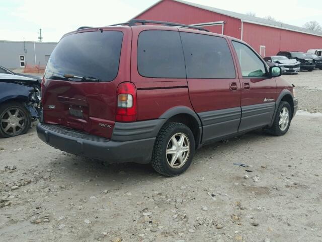 1GMDU03E32D170454 - 2002 PONTIAC MONTANA MAROON photo 4