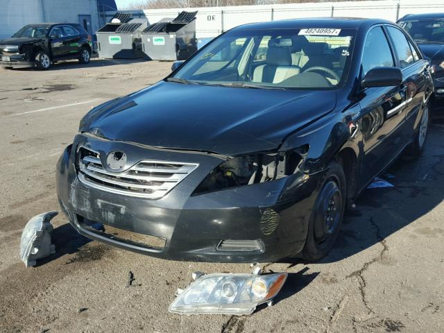 4T1BB46K28U046397 - 2008 TOYOTA CAMRY HYBR BLACK photo 2