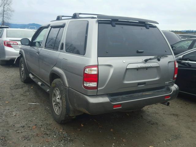 JN8DR09Y11W586081 - 2001 NISSAN PATHFINDER GRAY photo 3