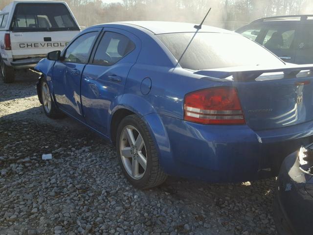 1B3LC56R88N636463 - 2008 DODGE AVENGER SX BLUE photo 2