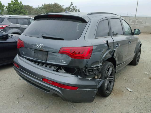 WA1DGAFE9ED018979 - 2014 AUDI Q7 PRESTIG GRAY photo 4