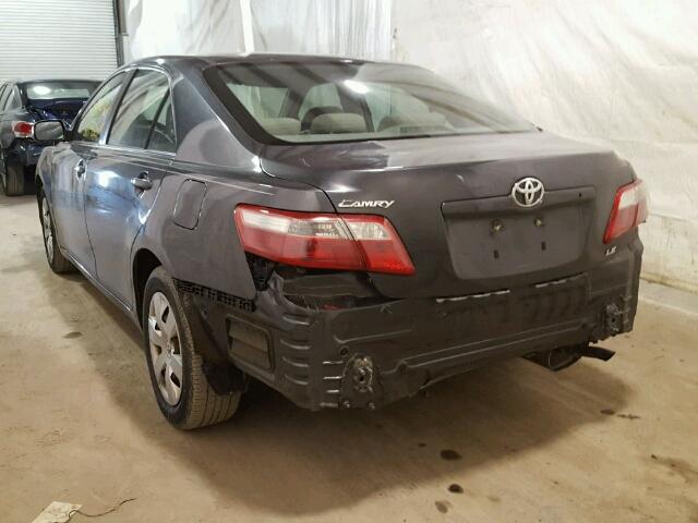 4T1BE46K38U214524 - 2008 TOYOTA CAMRY CE GRAY photo 3