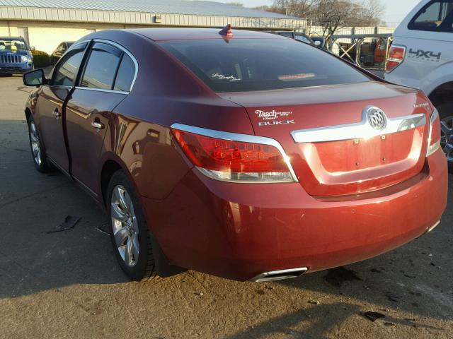 1G4GE5EV1AF189883 - 2010 BUICK LACROSSE C RED photo 3