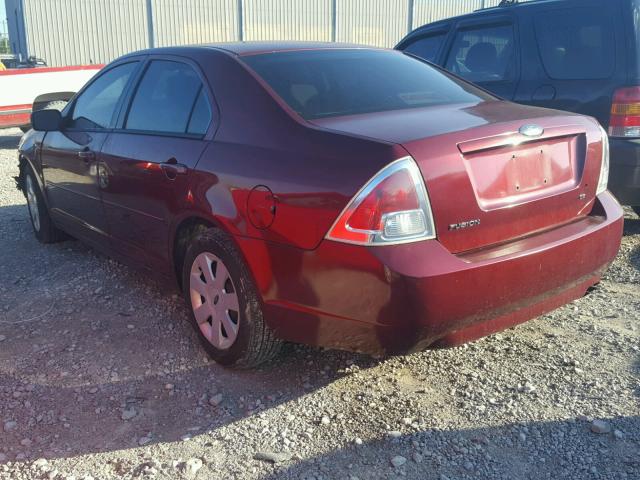 3FAFP06ZX6R156072 - 2006 FORD FUSION S MAROON photo 3