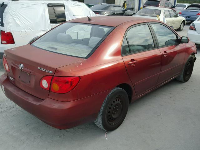 JTDBR32EX42023952 - 2004 TOYOTA COROLLA CE RED photo 4