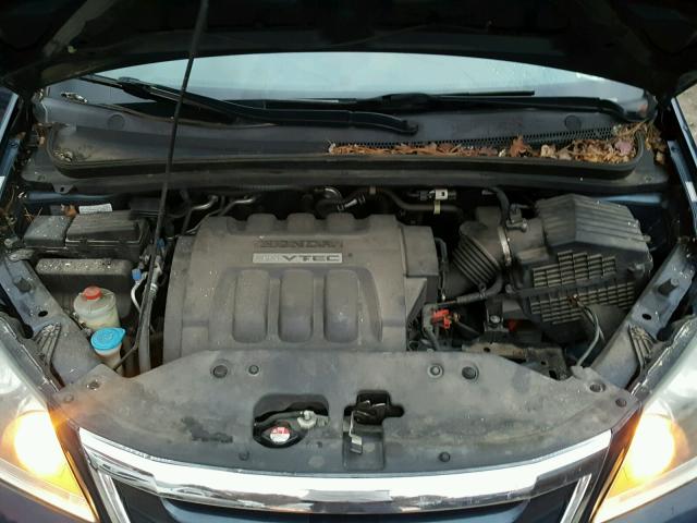 5FNRL38459B400206 - 2009 HONDA ODYSSEY EX BLUE photo 7