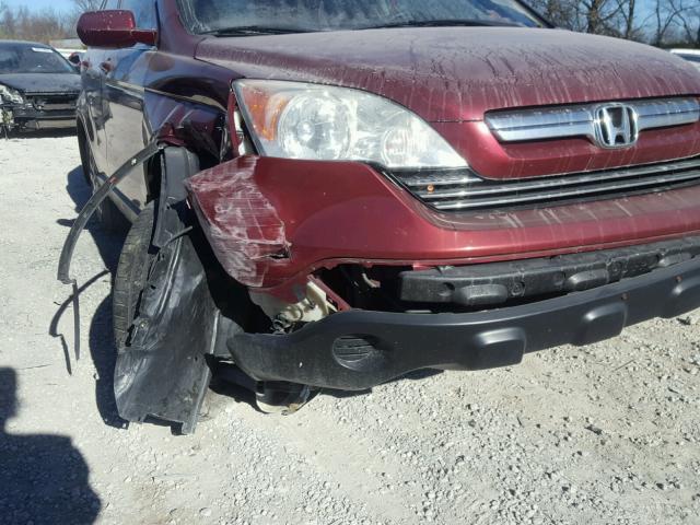 5J6RE48748L036358 - 2008 HONDA CR-V EXL RED photo 9