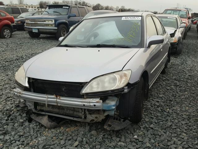 JHMES26714S000971 - 2004 HONDA CIVIC EX SILVER photo 2