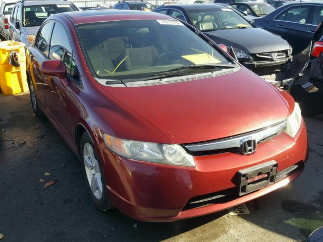 JHMFA16886S008630 - 2006 HONDA CIVIC EX RED photo 1