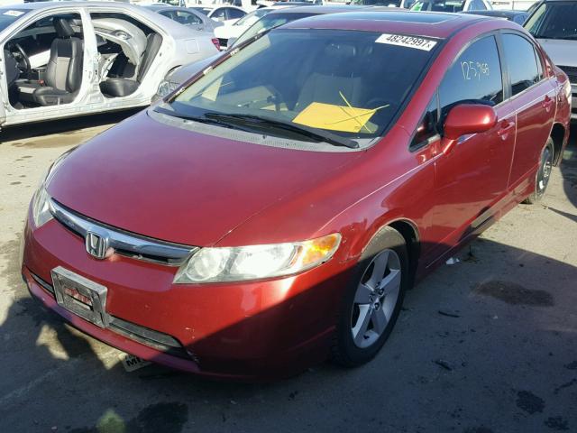 JHMFA16886S008630 - 2006 HONDA CIVIC EX RED photo 2