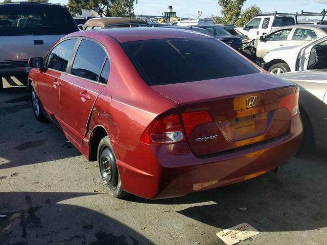 JHMFA16886S008630 - 2006 HONDA CIVIC EX RED photo 3