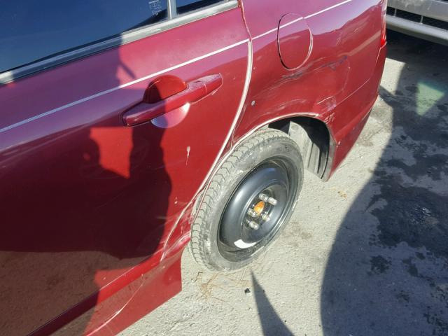 JHMFA16886S008630 - 2006 HONDA CIVIC EX RED photo 9