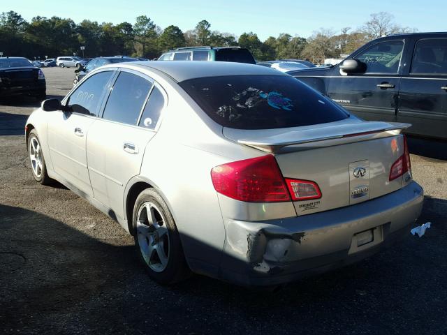 JNKCV51E23M009400 - 2003 INFINITI G35 SILVER photo 3