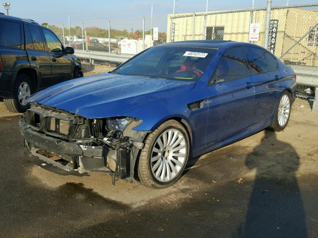 WBSFV9C53ED097582 - 2014 BMW M5 BLUE photo 2