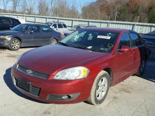 2G1WB5EN7A1140857 - 2010 CHEVROLET IMPALA LT RED photo 2