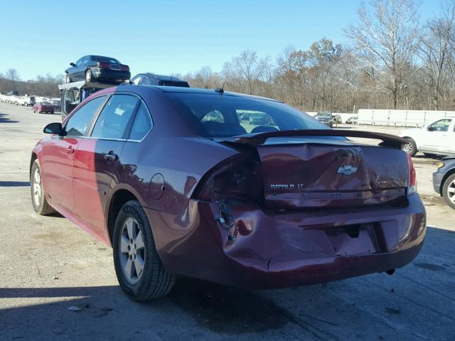 2G1WB5EN7A1140857 - 2010 CHEVROLET IMPALA LT RED photo 3