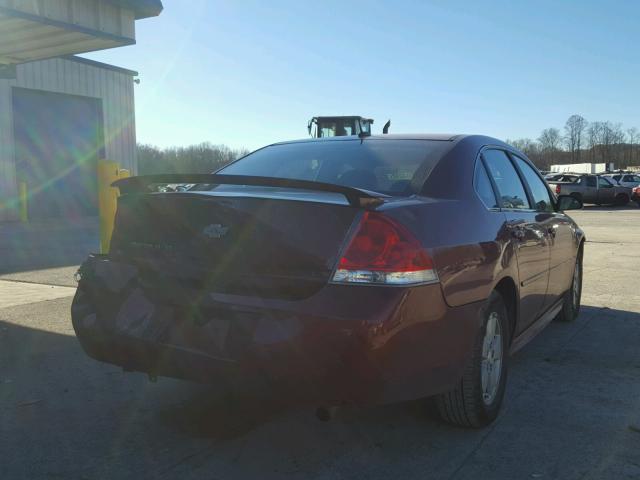 2G1WB5EN7A1140857 - 2010 CHEVROLET IMPALA LT RED photo 4