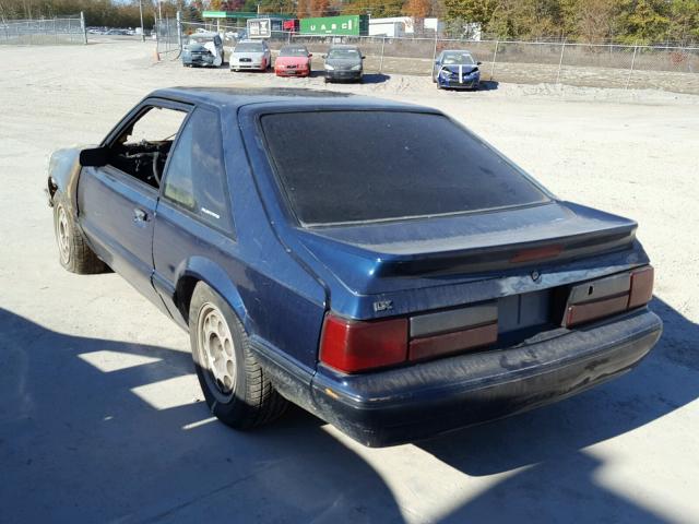 1FABP41E7JF299965 - 1988 FORD MUSTANG LX BLUE photo 3