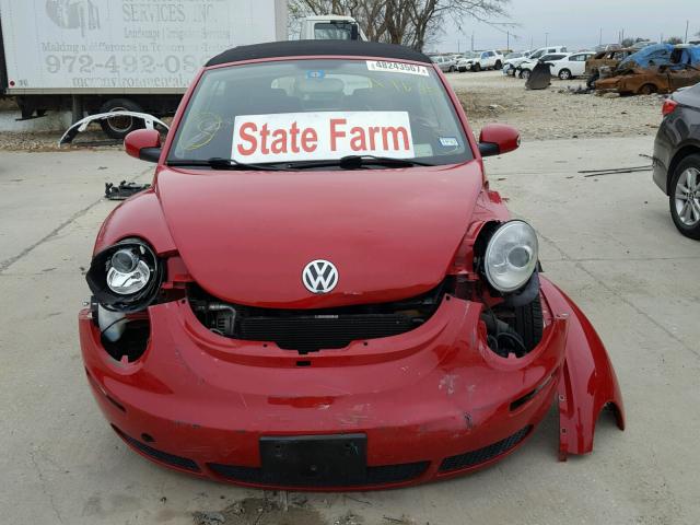 3VWRW3AL1AM009463 - 2010 VOLKSWAGEN NEW BEETLE RED photo 9