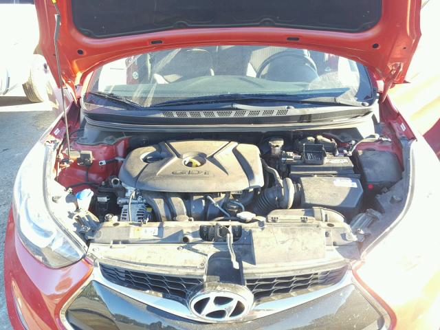 KMHDH6AH3EU029344 - 2014 HYUNDAI ELANTRA CO RED photo 7