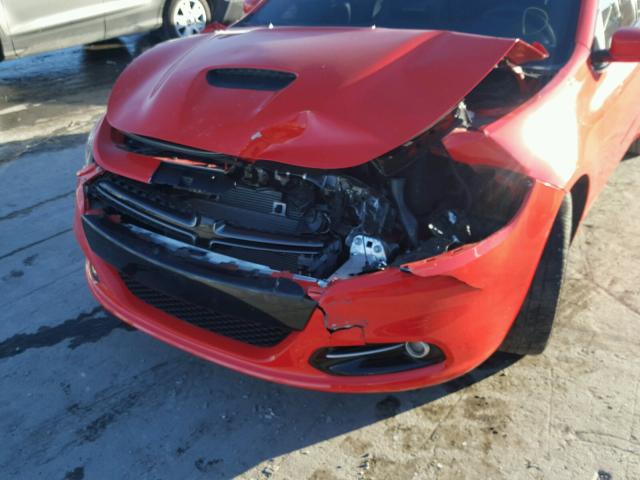 1C3CDFEBXGD680513 - 2016 DODGE DART GT ORANGE photo 9