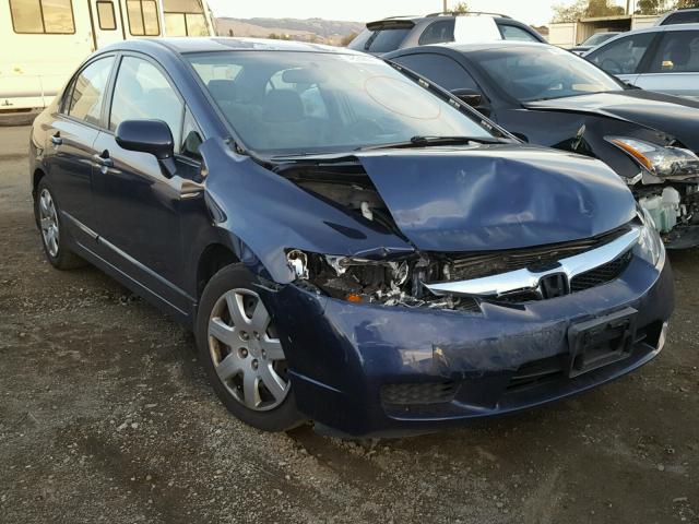 2HGFA16509H507426 - 2009 HONDA CIVIC LX BLUE photo 1