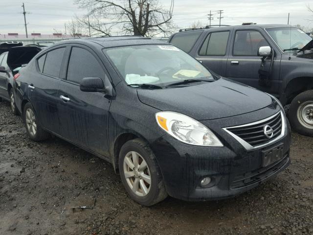 3N1CN7AP2EL864502 - 2014 NISSAN VERSA BLACK photo 1