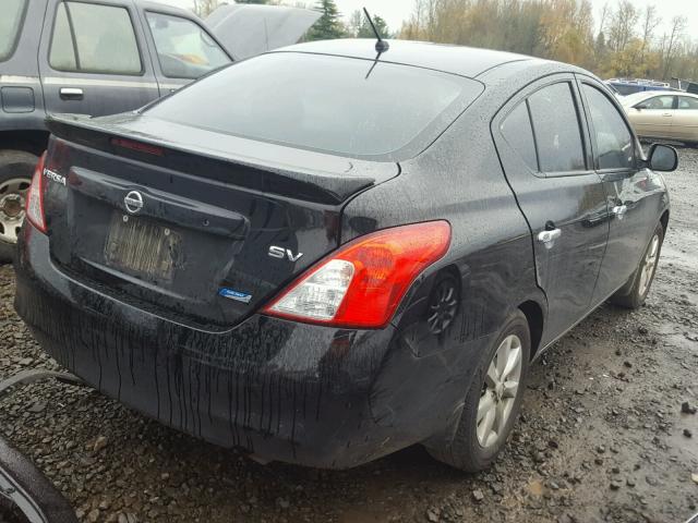 3N1CN7AP2EL864502 - 2014 NISSAN VERSA BLACK photo 4