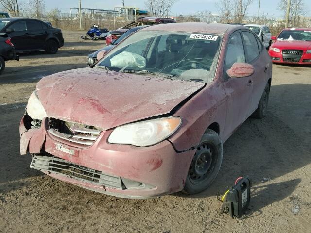 KMHDU4BD2AU994542 - 2010 HYUNDAI ELANTRA BL RED photo 2