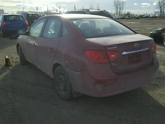 KMHDU4BD2AU994542 - 2010 HYUNDAI ELANTRA BL RED photo 3