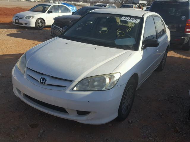 2HGES16595H563240 - 2005 HONDA CIVIC LX WHITE photo 2