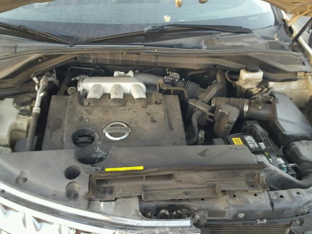 JN8AZ08W56W522393 - 2006 NISSAN MURANO SL GOLD photo 7