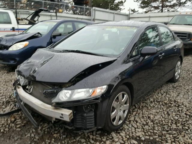 2HGFA1F53AH578088 - 2010 HONDA CIVIC LX BLACK photo 2