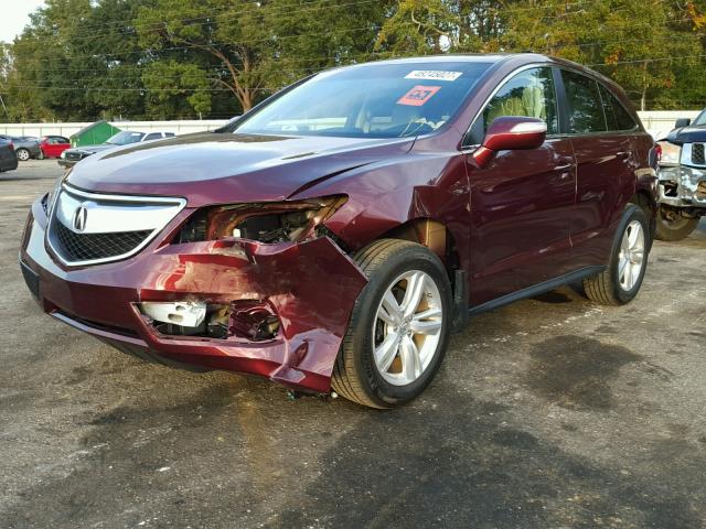 5J8TB3H38FL002434 - 2015 ACURA RDX BASE MAROON photo 2