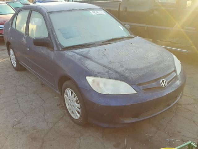 2HGES16544H601939 - 2004 HONDA CIVIC LX BLUE photo 1